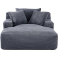 thumbnail image 7 of AENKYO Oversized Corduroy Chaise Lounge Chair – Extra Wide Cloud Couch Daybed with 3 Pillows, No Assembly, Deep Seat Sleeper Sofa for Living Room & Bedroom, Gray, 7 of 7