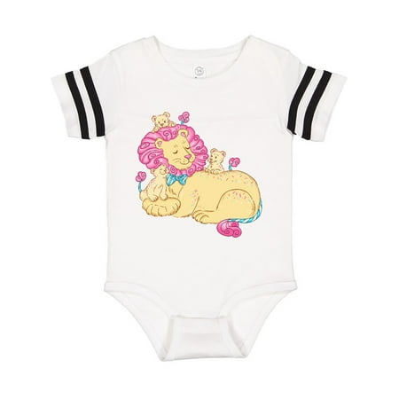 

Inktastic Cotton Candy Lions with Pink Mane Gift Baby Boy or Baby Girl Bodysuit
