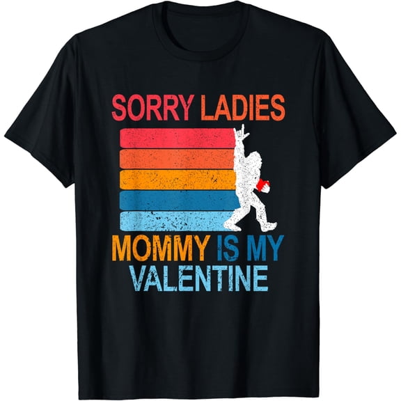 Funny Valentines Day Gift Bigfoot for Kids From Mom Vintage Funny Creative Graphic T-Shirt