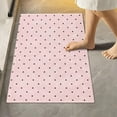 thumbnail image 2 of SKYSONIC Toilet Bathroom Rugs Sets 2 Piece, Black Polka Dots on Pink Background Soft Absorbent Fluffy Toilet Mat Set Non-Slip Rubber Backing Bath Mats for Bathroom,16"x24"+20"x24", 2 of 7