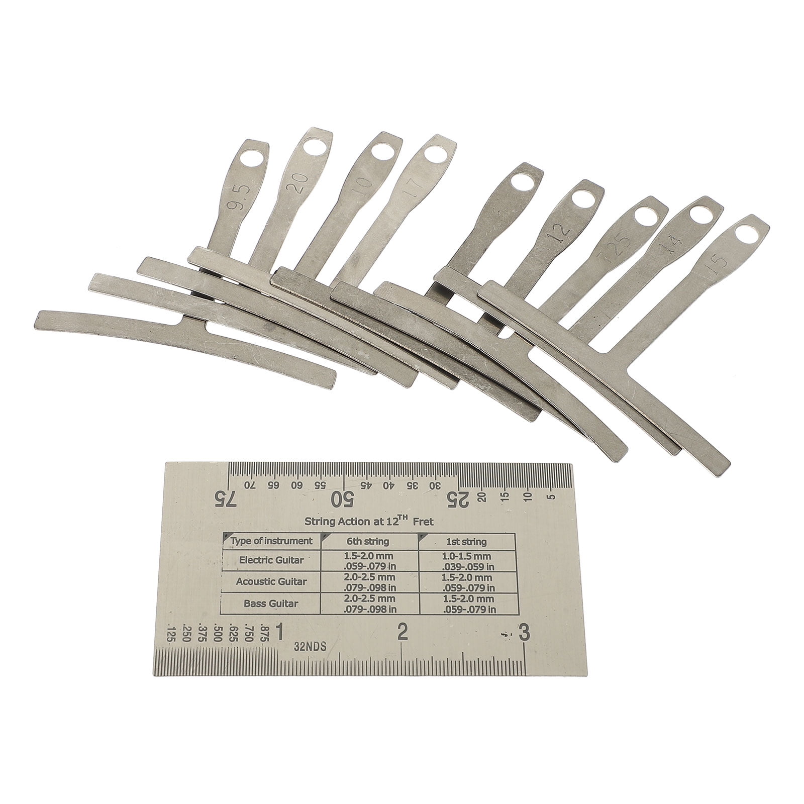 Frcolor Gauge Guitar Luthier Tools Radius Tool Bass Set Ruler Setup String Kit Action