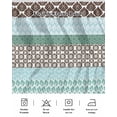 thumbnail image 5 of Boho Geometric Wrap Around Bed Skirts for California King Bed 18" Drop,Bed Skirt with Adjustable Elastic Belt Dust Ruffle Bed Valance for Bedroom Turquoise Green Brown Tribal Stripes Bed Frame Cover, 5 of 7