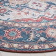 thumbnail image 3 of SAFAVIEH Tucson Alyx Oriental Machine Washable Area Rug, Rust/Blue, 4' x 4' Round, 3 of 8