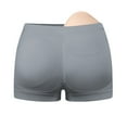 thumbnail image 2 of TEVEQ Butt Lifter Panties Shaperwear for Women Seamless Hip Enahncer Body Shaper Boyshort Padded Underwear Mid Waist Detachable Shaping Flat Angle Pants Shaping Underwear Grey M, 2 of 5