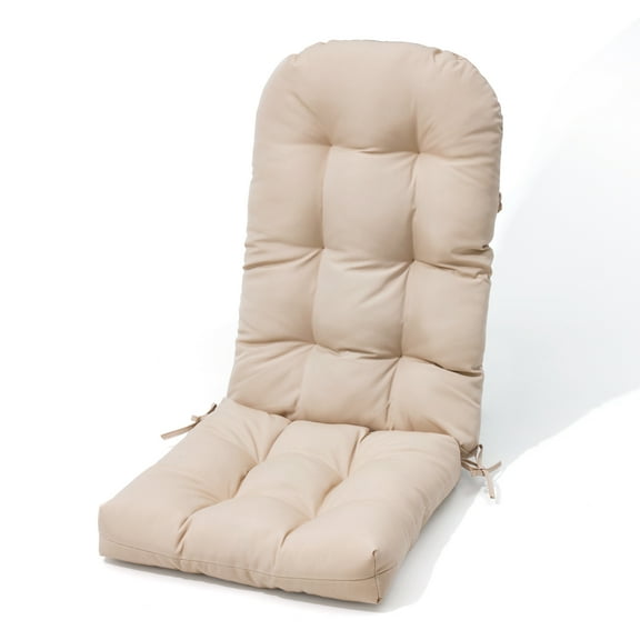 Crestlive Products Outdoor Fade Resistant Adirondack Chair Cushion Padded Patio Chair Cushion, Beige