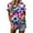 M_Purple, variant on Women Hawaiian Shirt Soft Cool Summer Hawaii Tshirts Beach Tropic Print V Neck Button up Tops Floral Short Sleeve Tops