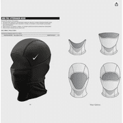 Nike Pro Hyperwarm Hood, One Size Fits Most, Adult (Black)