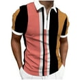 thumbnail image 1 of BOBOGOJP Polo T-Shirts pour Hommes Évacuation de l'Humidité Séchage Rapide Performance Polo de Golf Coupe Régulière Imprimé Mode Manches Courtes Polo (Rouge Melon D\'eau, TG), 1 of 5
