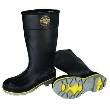 Honeywell Servus Rubber Boot,Men's,12,Knee,Black,PR 75109/12