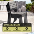 thumbnail image 6 of Pellebant 9 Pcs Patio Dining Set Aluminum Expandable Table and Chairs Set for 6-8 People Black, 6 of 8