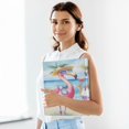 thumbnail image 6 of WOBOGO Traveling Flamingos File Folders Extra Large Capacity to Hold 200 Sheets of Documents Hard Shell Ring Binder for School Home Office, 6 of 10