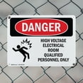 thumbnail image 5 of (2 Pack) High Voltage Electrical Room OSHA Danger Sign 14 Inch X 10 Inch Indoor / Outdoor Rust-Free Aluminum Metal Signs for Workplace, Workshop, and Construction Site, Made in the USA, 5 of 8