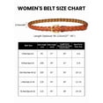 thumbnail image 2 of Catelles Women's Top Grain Leather Woven Elastic Camel Belt, Alloy Buckle, Suitable for Casual and Business Wear, Wear-resistant and Breathable,Gift Box&For waist 46 inches Width0.83 inches, 2 of 7