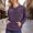 Purple, variant on ClodeEU Women's Fleece Sweatshirts,Casual Fasjions Long Sleeve Crewneck Loose Fit Pullover with Pockets Brown,Womens Plus S
