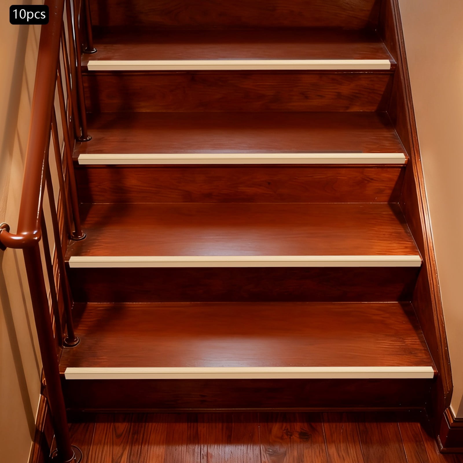 Stair Edge Protector, Stair Corner Trim Strips, Step Edge Trim for Schools, Daycare Centers, Kindergartens, Hospitals, Shopping Centers (35.43*1.18*0.79 in)-Gold