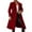 Wine Red, variant on CILENON Long Jackets for Women Trendy Women's Faux Wool Coat Blouse Thin Coat Trench Long Jacket Ladies Slim Long Belt Elegant Overcoat Outwear (Black,M)