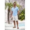 thumbnail image 4 of COOFANDY Men Button Down Shirt Short Sleeve Hawaiian Shirt Casual Button Up Shirts for Men, 4 of 6