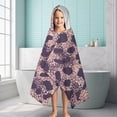 thumbnail image 6 of Purple and Pink Leopard Pattern Hooded Bath Towel，60"x35" for Ages 3 To 12 Kids, Quick Dry Lightweight Soft Microfiber Hood Beach Towel Cover Up for Kids, 6 of 7