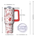 thumbnail image 2 of Christmas 40oz Tumbler– Stainless Steel Insulated Tumbler with Handle and Straw, Large Capacity Travel Cup for Hot & Cold Drinks, 2 of 7