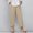 01Beige, variant on pbnbp Basic Solid Cotton Linen Pants for Women Plus Size High Waisted Elastic Drawstring Tulip Hem 7/8 Length Cropped Trousers Caspris for Women Summer Savings Clearance 2023!