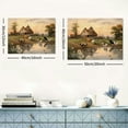 thumbnail image 6 of ONETECH Framed American Farm Canvas Wall Art Retro Country Cows Farmhouse Barn Landscape Watercolor Painting Picture Wall Decor Poster Print Artwork for Living Room 20x16inch, 6 of 6