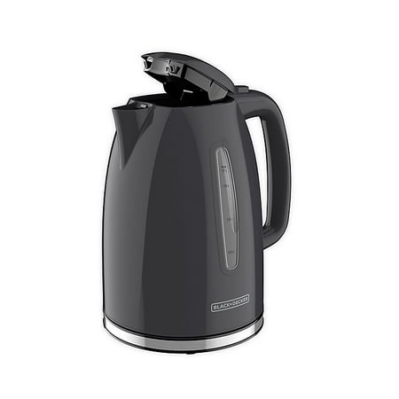 Black + Decker 1.7-Liter Rapid Boil Electric Kettle in Grey