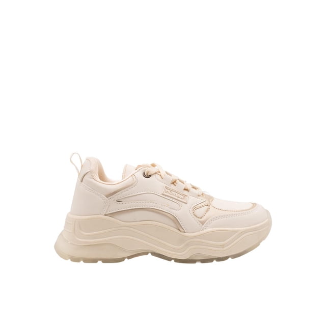 Tenis Mujer HGN BY MR SHU Casuales Deportivos Urbanos Cómodos beige 26