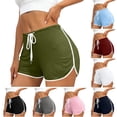thumbnail image 7 of Dolphin Shorts Women Drawstring Summer Lounge Workout Sports Mini Shorts Booty Athletic Gym Sweatshorts (M, Light Blue), 7 of 7