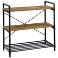 thumbnail image 1 of Sauder Iron City Engineered Wood/Metal Console Table in Checked Oak/Black, 1 of 13
