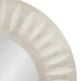 thumbnail image 3 of Kate and Laurel Usra Round Carved Wood Mirror, 26 Inch Diameter, Whitewash, Light Wooden Circle Mirror with Carved Indentation and Sunburst Wall Mirror Look, 3 of 7