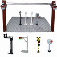 thumbnail image 2 of City MOC Accessories Traffic Signal Light Street Light Post Box Telephone Pole Block Lever Building Block Models DIY Brick Toys white, 2 of 6