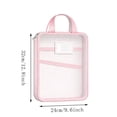 thumbnail image 3 of Nylon Document Bag with Zipper Light Transparent Mesh File Bag Pouch with Strap for Books A4 Documents Organizer, 3 of 5