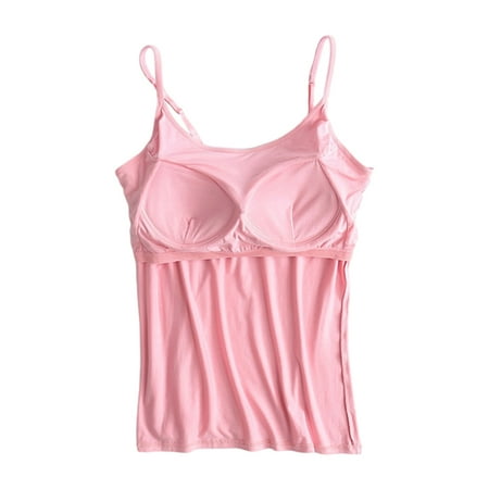 

Women Tops with Built in Bra Lightweight And Smooth Fit To Wear Over Your Favorite Leggings S Pink