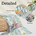 thumbnail image 3 of Easter Pillow Covers 12"x20", Spring Bunny Easter Eggs Floral Beige Green Wood Soft Brushed Microfiber Breathable Throw Pillow Covers, Decorative Pillowcase with Zipper for Couch Sofa Bedroom, 3 of 9