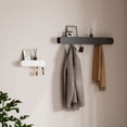 thumbnail image 2 of Enogets Wall Mount Coat Rack, 6 Hidden Hooks & Storage Organizer for Entryway, Living Room, Bedroom (Black), 2 of 10