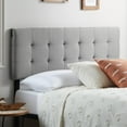 Rest Haven Upholstered Headboard with 4 USB Ports, Queen, Gray