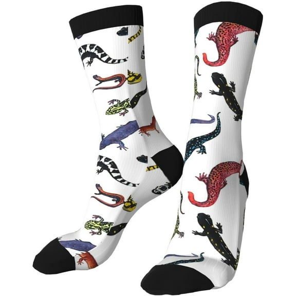 Salamanders High Ankle Crew Socks Casual Mid Calf Dress Socks Long Tube Socks For Men Women 40cm