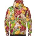thumbnail image 7 of Wukai Bright Mushrooms Print Men Hoodies Fleece Sweatshirts Long Sleeve Sweaters Pullover Fall Outfits Winter Clothes-XX-Large, 7 of 7
