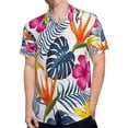 thumbnail image 4 of High Quality Hawaiian Shirts for Men Short Sleeve Aloha Beach Shirt Floral Summer Casual Button Down Shirts Blouses 59H74D, 4 of 7