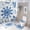 Snowflake Winter 2, variant on Shower Curtain Aesthetic, Snowflake Winter Pattern Printed on Bathroom Decor and Accessories, Great for Master Bath Beach House Modern Home, 72 x 72 inches