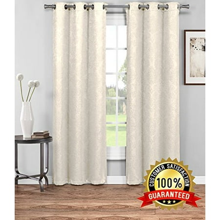 Evelyn Embossed Thermal Weaved Blackout Curtain With 8 Grommets