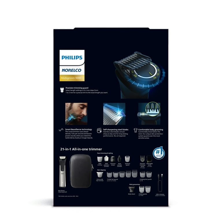 Philips Norelco Multigroom 9000 - 21 Piece Men's Grooming Kit with
