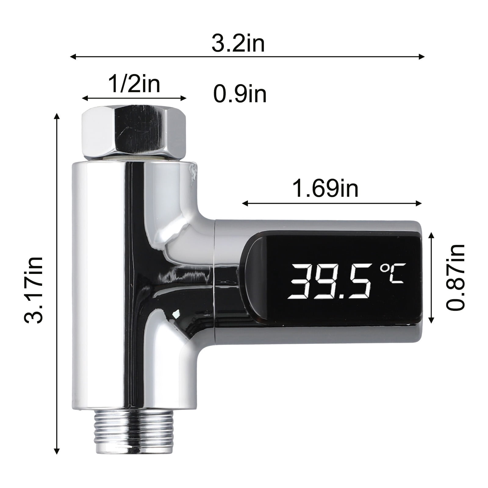 Digital Shower Temperature Display Water Thermometer Realtime Monitor