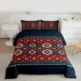thumbnail image 2 of jejeloiu Ancient Bohemian Aztec Full Size Comforter Sets,Red Black Cyan Bedding Sets For Adult Reversible 3-Piece, 2 of 8