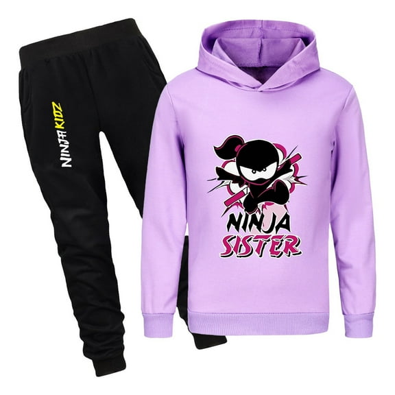 Ninja Kidz Hoodie and Joggers for Kids – Boys Girls 2-Piece Character Outfit – Casual and Sportswear Clothing Set