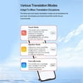 thumbnail image 4 of Real Time Translation Earphones, Touch Control 144 Languages Fast Noise Reduction  Translator Earbuds  for Calling for  Green,Pink, 4 of 7