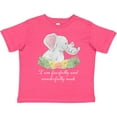 thumbnail image 3 of Inktastic I Am Fearfully and Wonderfully Made Elephants and Flowers Boys or Girls Toddler T-Shirt, 3 of 5