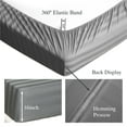 thumbnail image 4 of Lidoloka Luxury 100% Bamboo Bed Sheets Set Queen Size 4Pcs for Adult,16"Deep Pocket,Striped Gray, 4 of 7