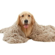 Calming Soft Dog Blanket for Cat Dog, Lightweight Fluffy Plush Sleep Bed Mat for Cot, Sofa, Crate