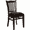 Black Vinyl Seat/Mahogany Wood Frame, variant on Flash Furniture HERCULES Series Vertical Slat Back Natural Wood Restaurant Chair - Black Vinyl Seat